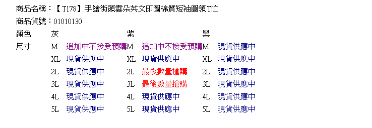 棉T--手繪街頭雲朵英文印圖圓領短袖棉T(黑.灰.紫M-2L)-T178眼圈熊中大尺碼