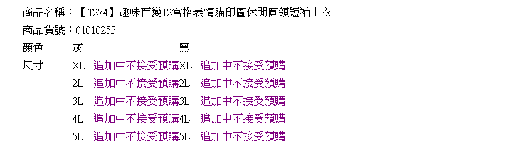 圖案短T--趣味百變12宮格表情貓印圖休閒圓領短袖上衣(黑.灰XL-5L)-T274眼圈熊中大尺碼