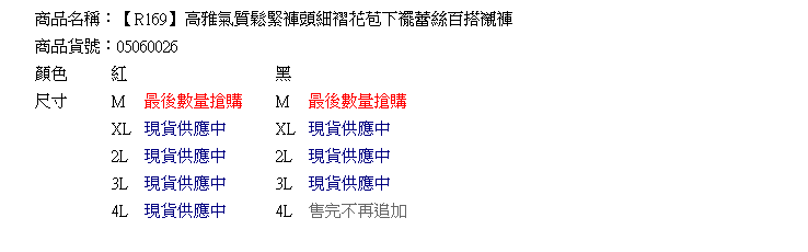 內搭褲--高雅氣質鬆緊褲頭細褶花苞下襬蕾絲百搭襯褲(黑.紅XL-4L)-R169眼圈熊中大尺碼